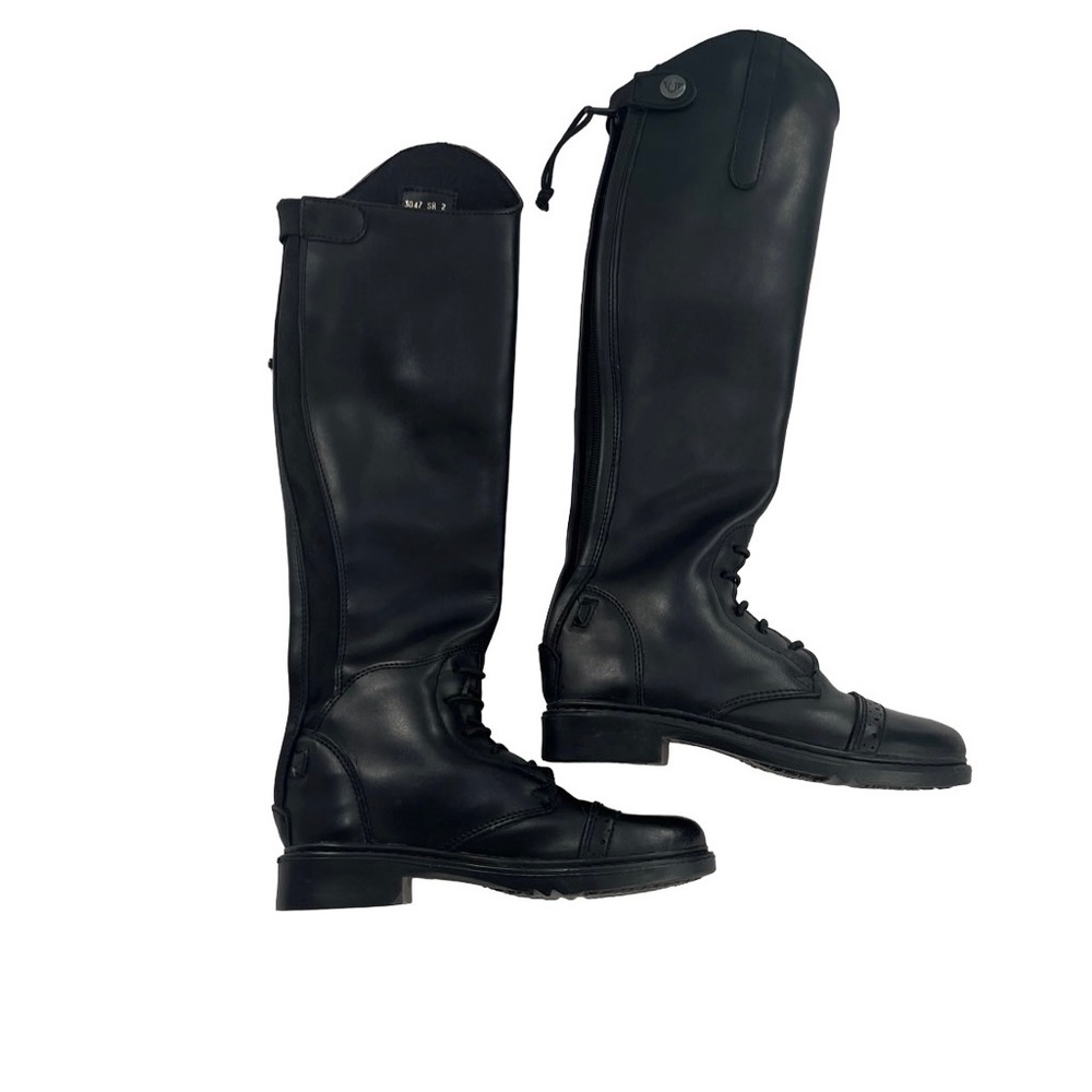 𝅺Tuffrider Starter Back Zip Field Boots Youth size 2 Riding Boots